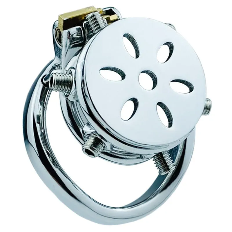 0507M  CBT 6 Adjustable Spikes Manhole Cover Steel Chastity Cock Cage