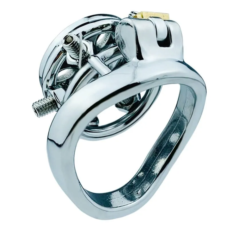 0507M  CBT 6 Adjustable Spikes Manhole Cover Steel Chastity Cock Cage