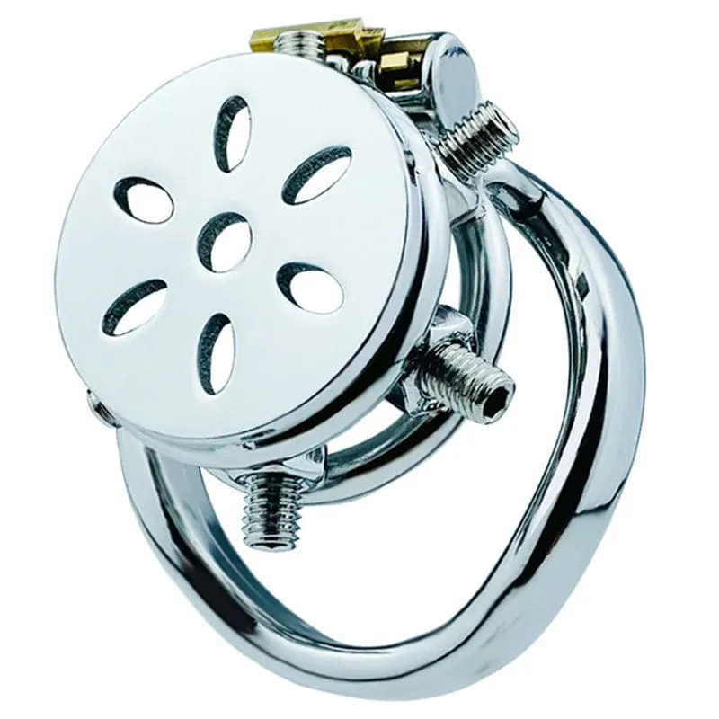 0507M  CBT 6 Adjustable Spikes Manhole Cover Steel Chastity Cock Cage
