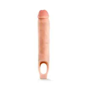 11.5 in. Silicone Cock Sheath Penis Extender Sling Beige