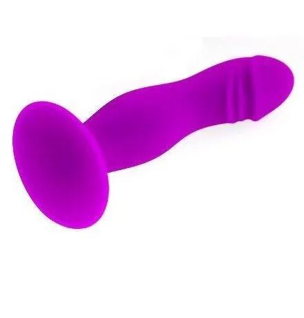 1893M      Purple Silicone Ripple Dildo