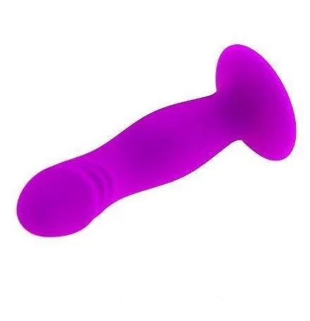 1893M      Purple Silicone Ripple Dildo