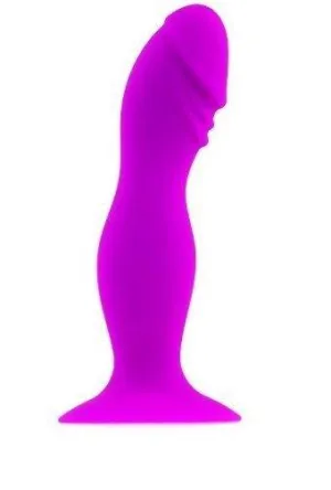 1893M      Purple Silicone Ripple Dildo