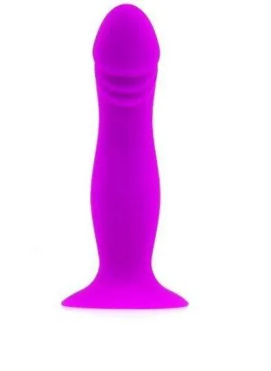 1893M      Purple Silicone Ripple Dildo