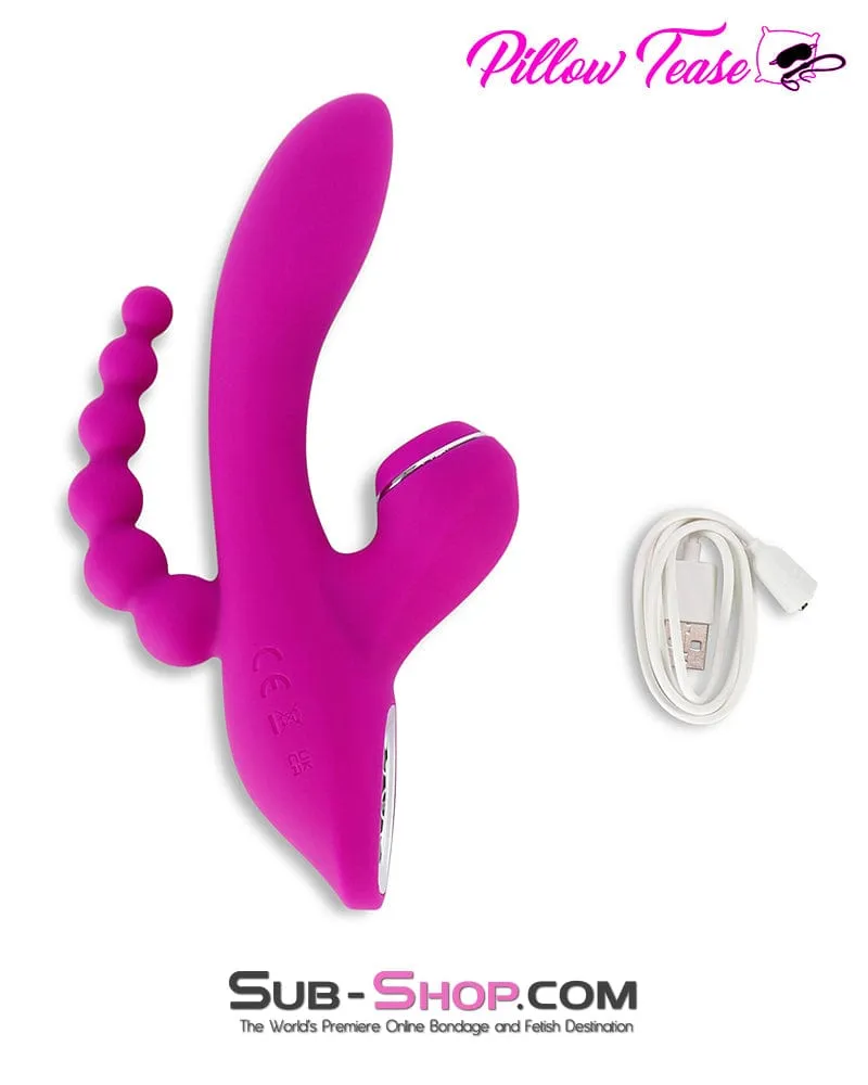 2474M      3 in 1 Suction Clit G-Spot Vibrator with Anal Exciter