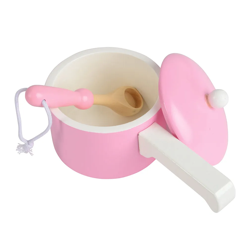 36-Piece Wooden Toy Kitchen Basics Set | Dishes, Pots, Pans & Utensils