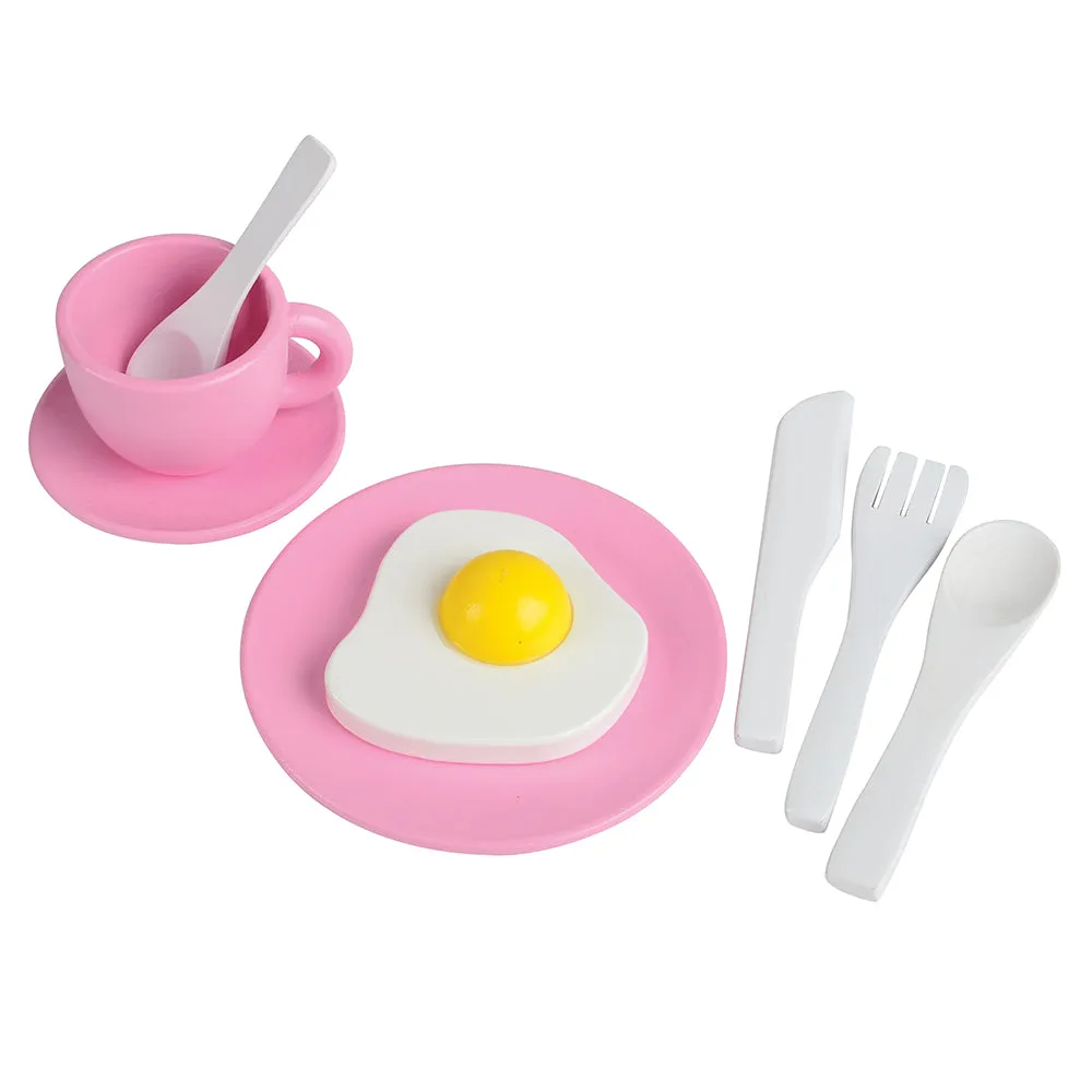 36-Piece Wooden Toy Kitchen Basics Set | Dishes, Pots, Pans & Utensils