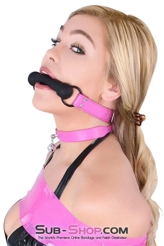 4760RS-SIS      Hot To Trot Sissy Boi Hot Pink Pony Up Rubber Comfort Female BDSM Bit Gag