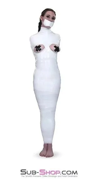 5740A-SIS      1.000 ft. Erotic Sissy Bondage Fantasy Wrap. White