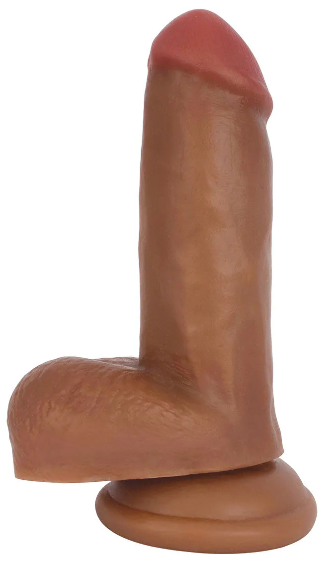 6 Bareskin Dildo With Balls Latte