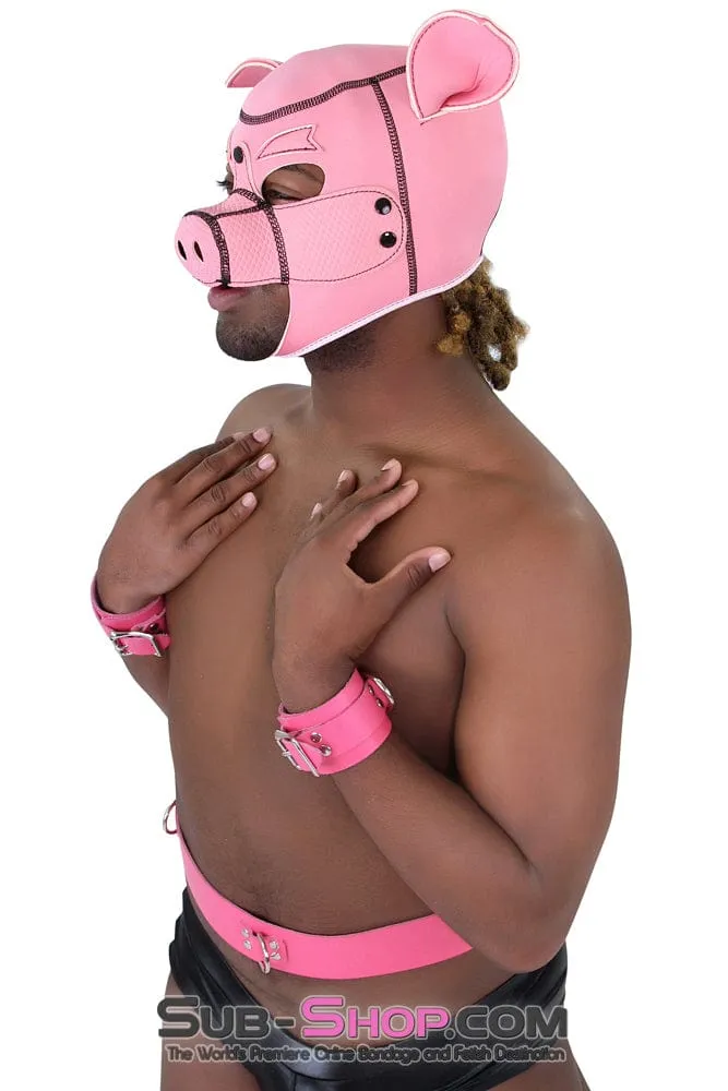 7237A-SIS      Hot Pink Leather Sissy Bondage Belt