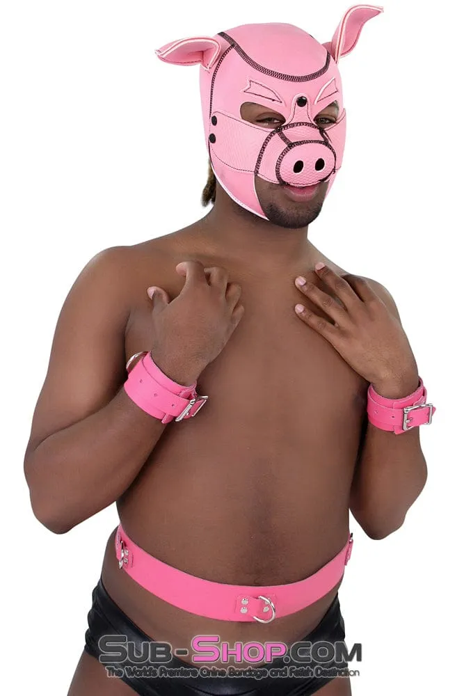 7237A-SIS      Hot Pink Leather Sissy Bondage Belt