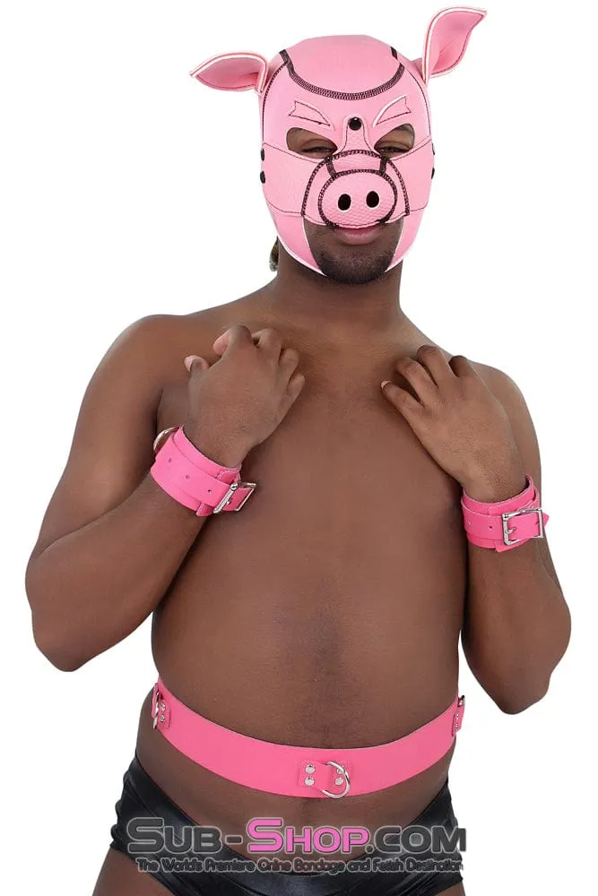 7237A-SIS      Hot Pink Leather Sissy Bondage Belt