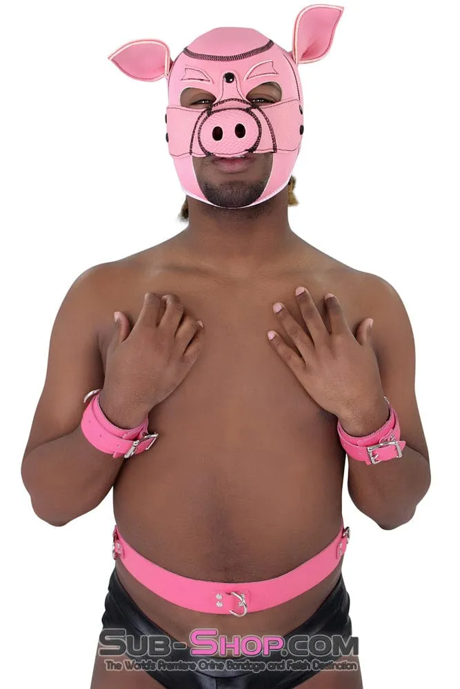 7237A-SIS      Hot Pink Leather Sissy Bondage Belt