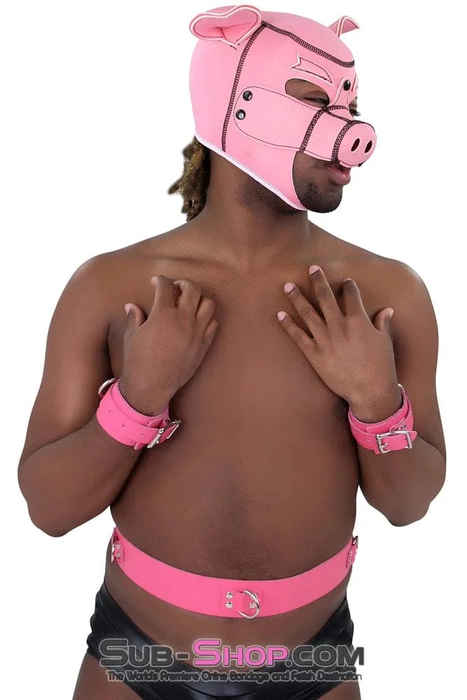 7237A-SIS      Hot Pink Leather Sissy Bondage Belt