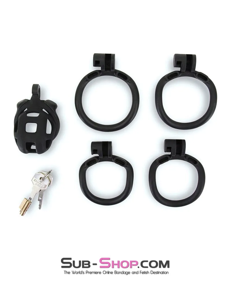 7415M      Chastity Games Locking Cock Cage. Short Length