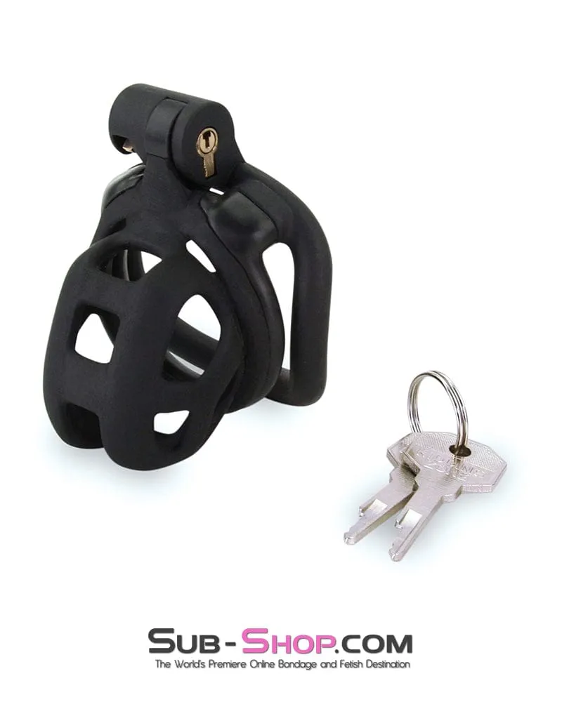 7415M      Chastity Games Locking Cock Cage. Short Length