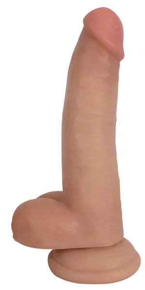 8 Bareskin Dildo With Balls Vanilla