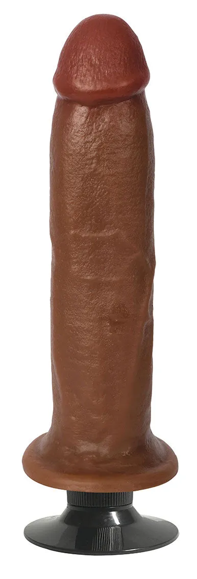 8 Bareskin Vibrating Dildo No Balls Latte
