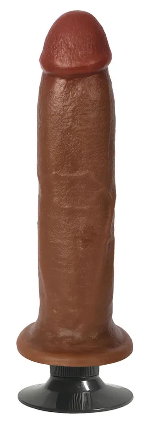 8 Bareskin Vibrating Dildo No Balls Latte
