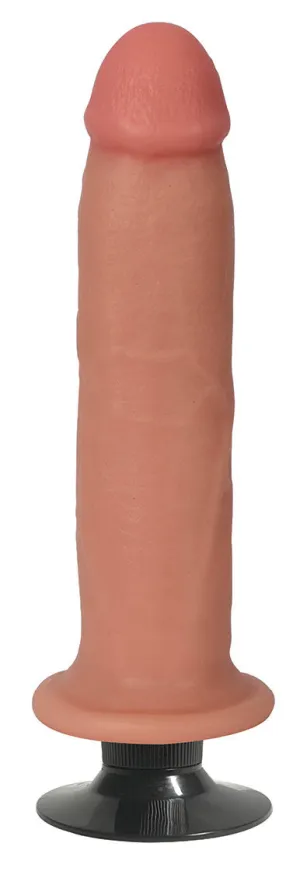 8 Bareskin Vibrating Dildo No Balls Vanilla