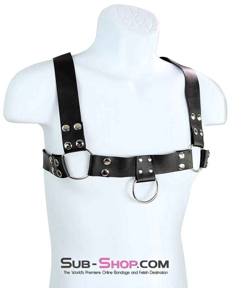 8855DL      He-Man Double Shoulder Bondage Chest Harness
