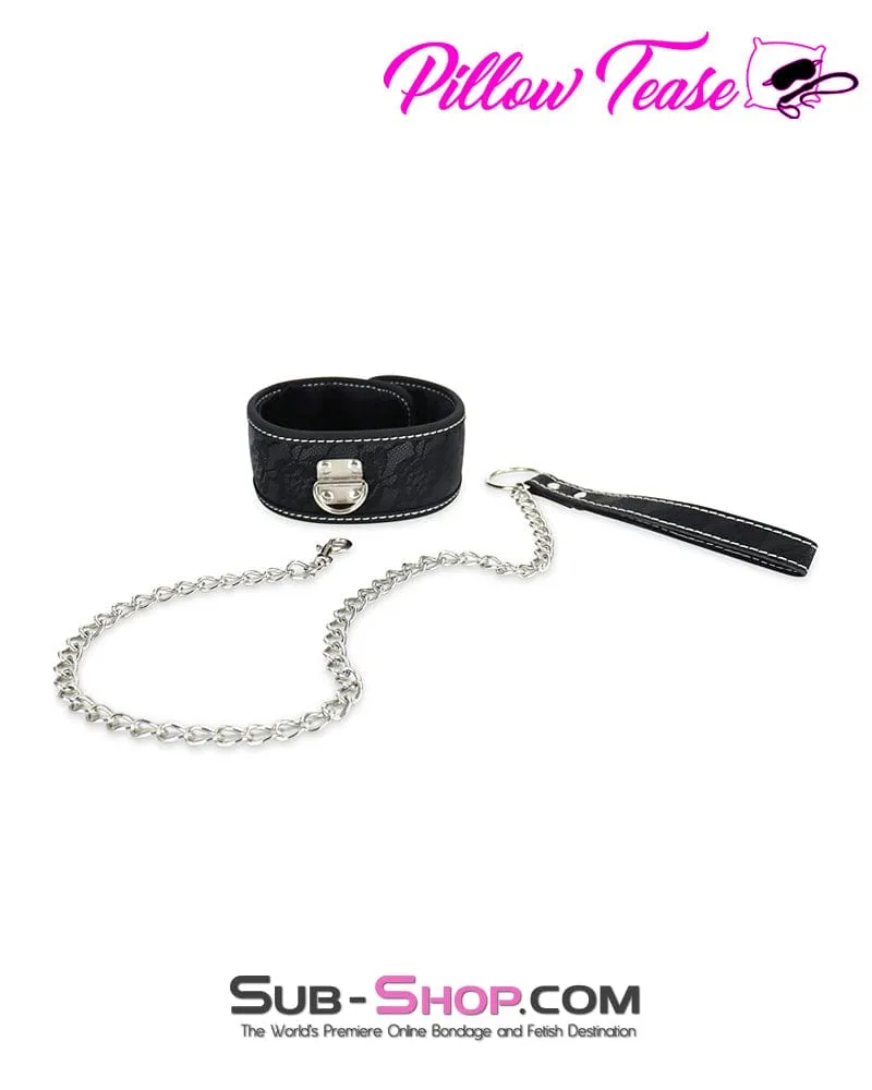 8928DL      Leatherette and Lace 10 Piece Complete Bondage Kit