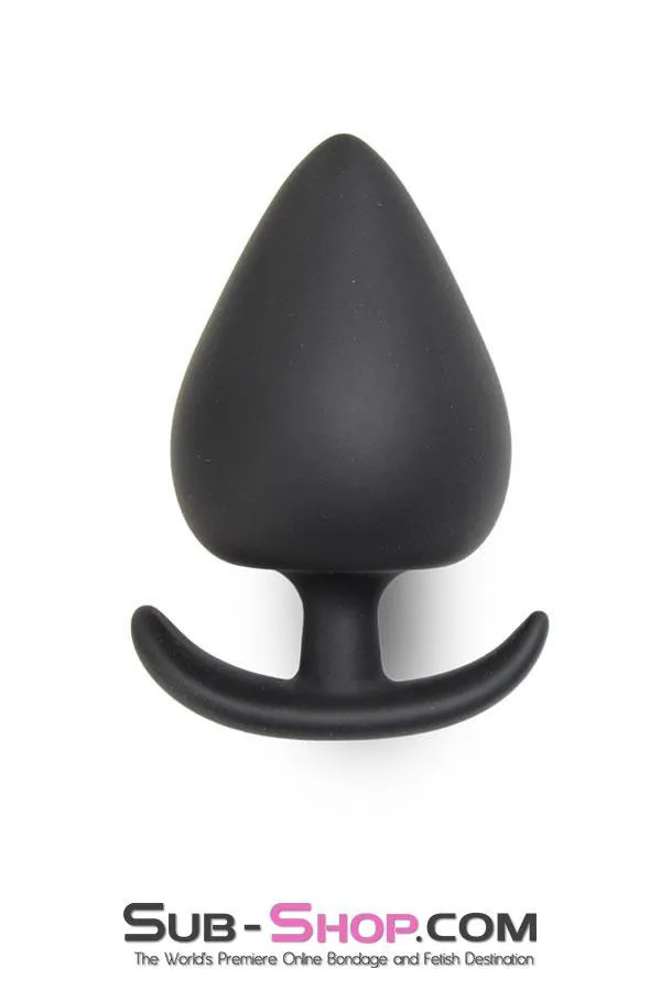 9825M-SIS      Sissy's Really BIG Black XXL Silicone Anal Plug