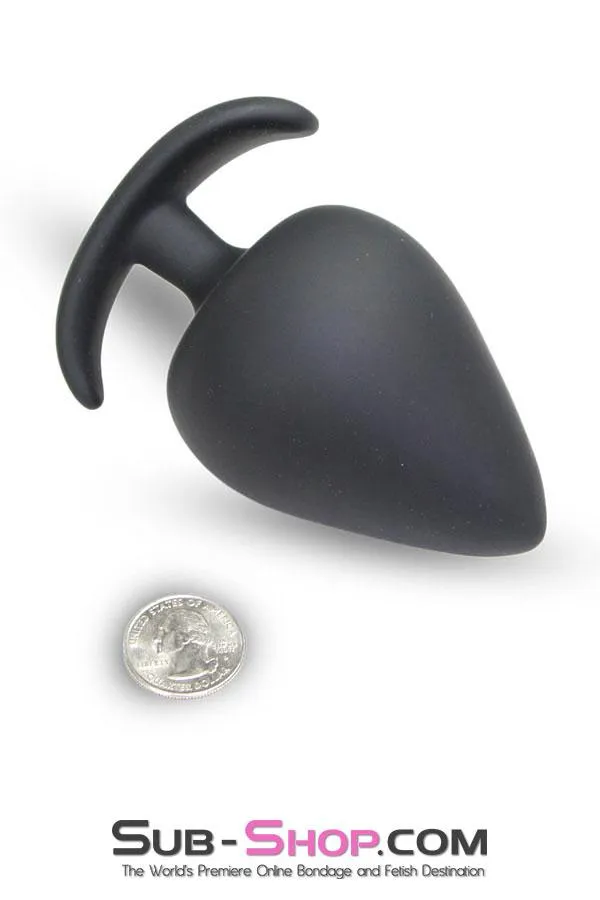 9825M-SIS      Sissy's Really BIG Black XXL Silicone Anal Plug