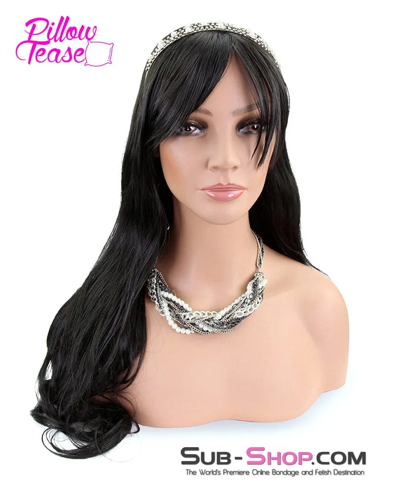 9953RS-SIS      Sissy Dominatrix Long Black Wig