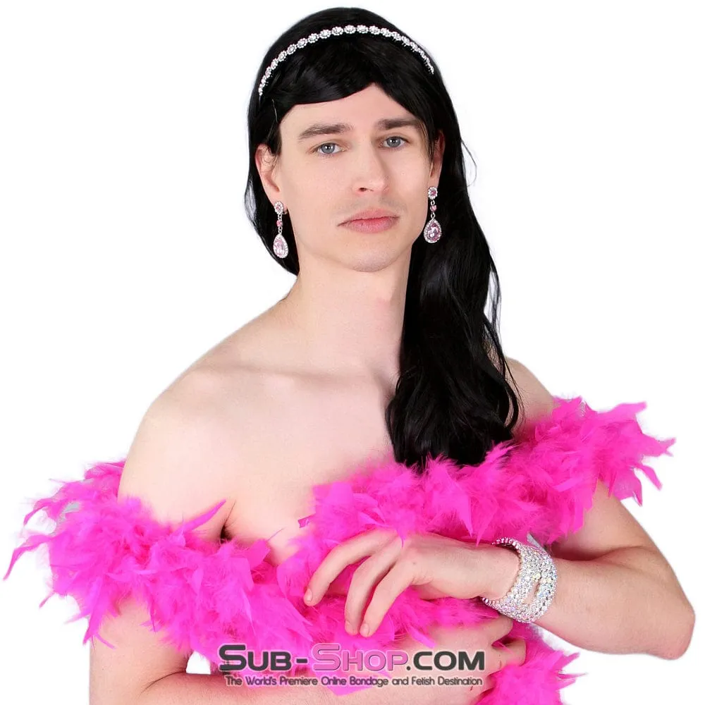 9953RS-SIS      Sissy Dominatrix Long Black Wig