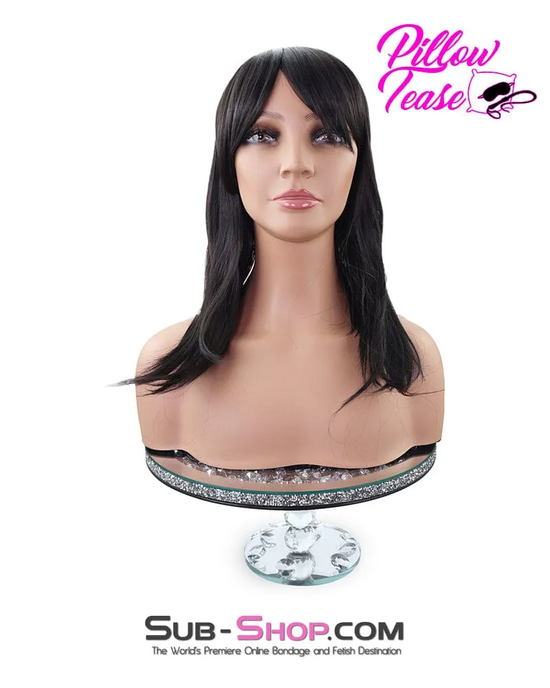 9961AE      Natalia 16 Medium Length Black Straight Cosplay Roleplay Wig