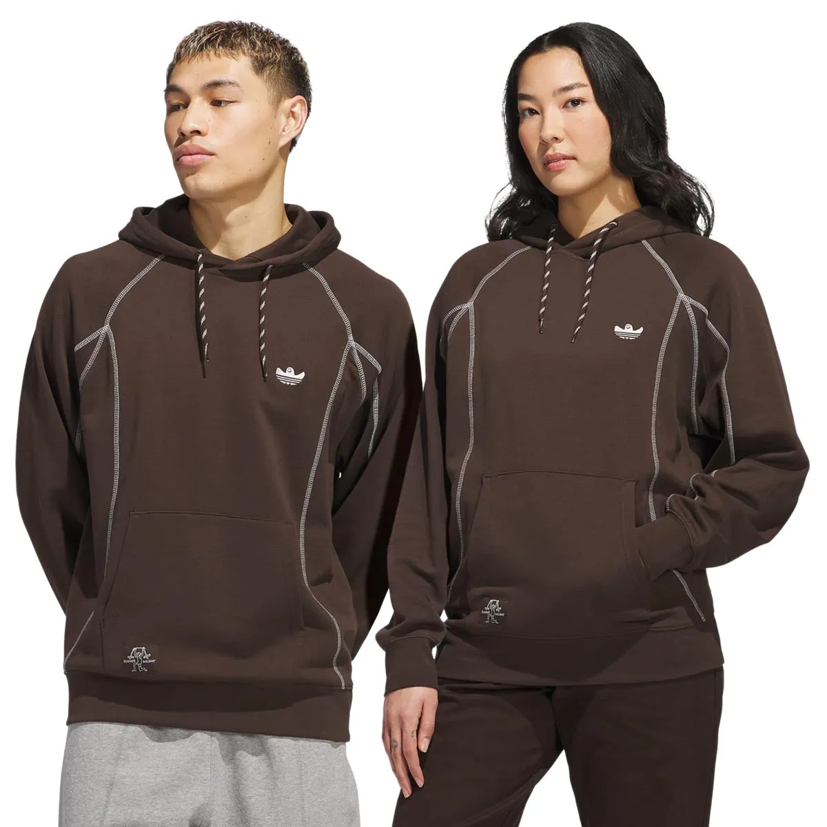 Adidas Shmoo Fw Hoodie - Dark Brown/Core White