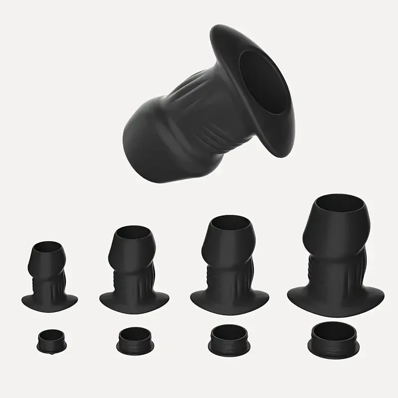 Adult Silicone Hollow Anus Plug Set Waterproof Suitable For Both Men