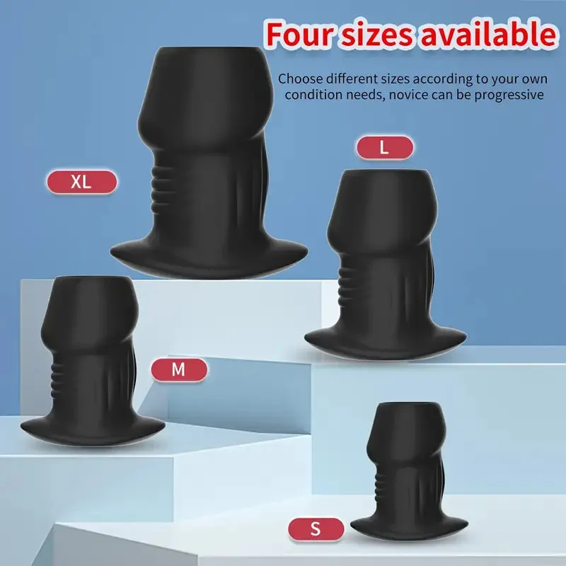 Adult Silicone Hollow Anus Plug Set Waterproof Suitable For Both Men