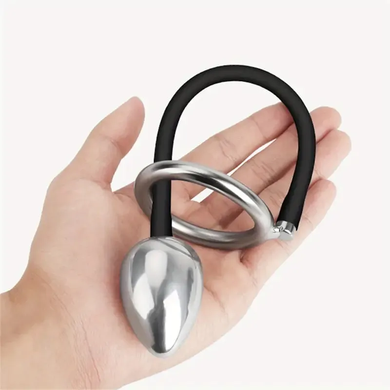 Anal Plug With Penis Ring Butt Plug Waterproof Eroctic Toy For Men