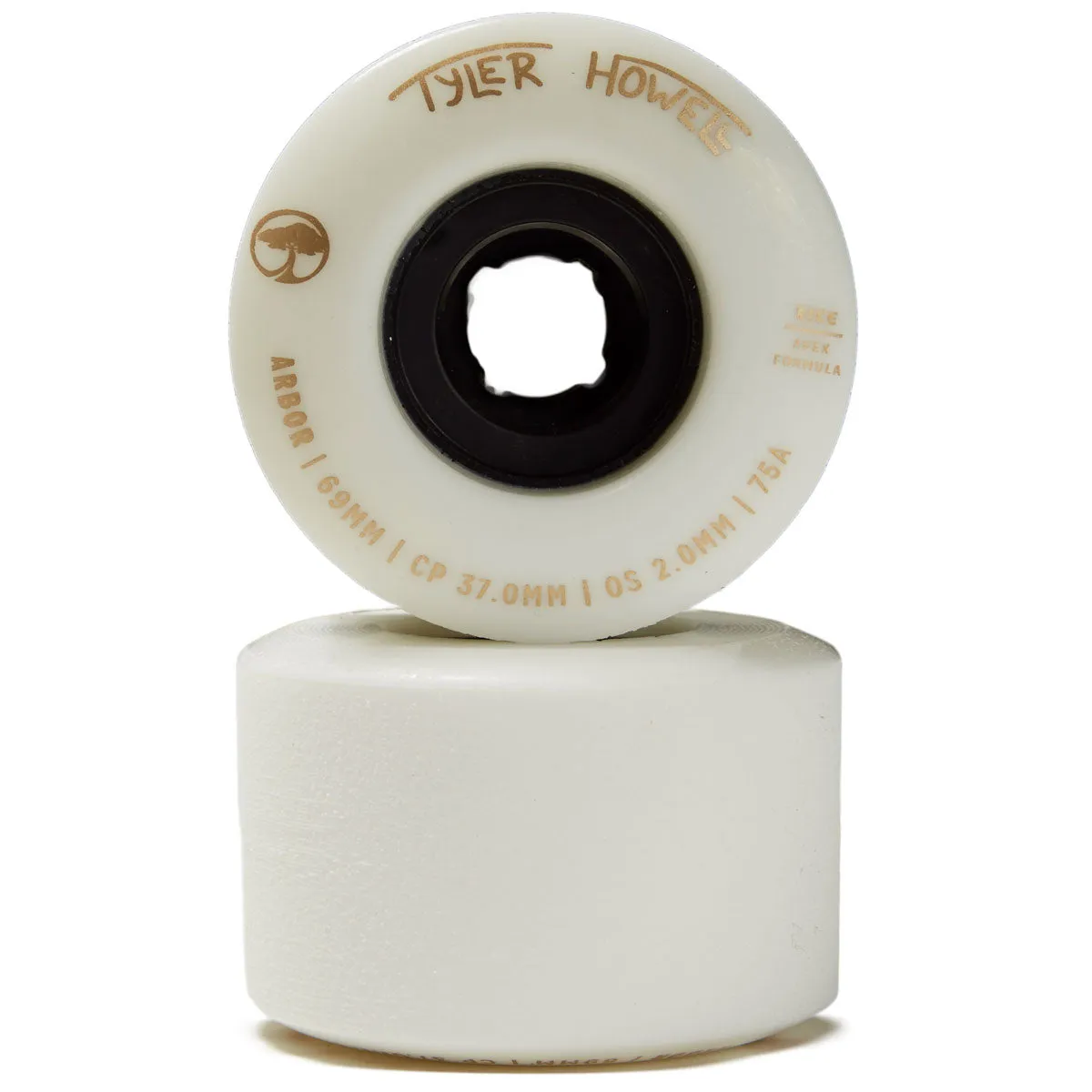 Arbor Vice Tyler Howell 75a Longboard Wheels - White - 69mm