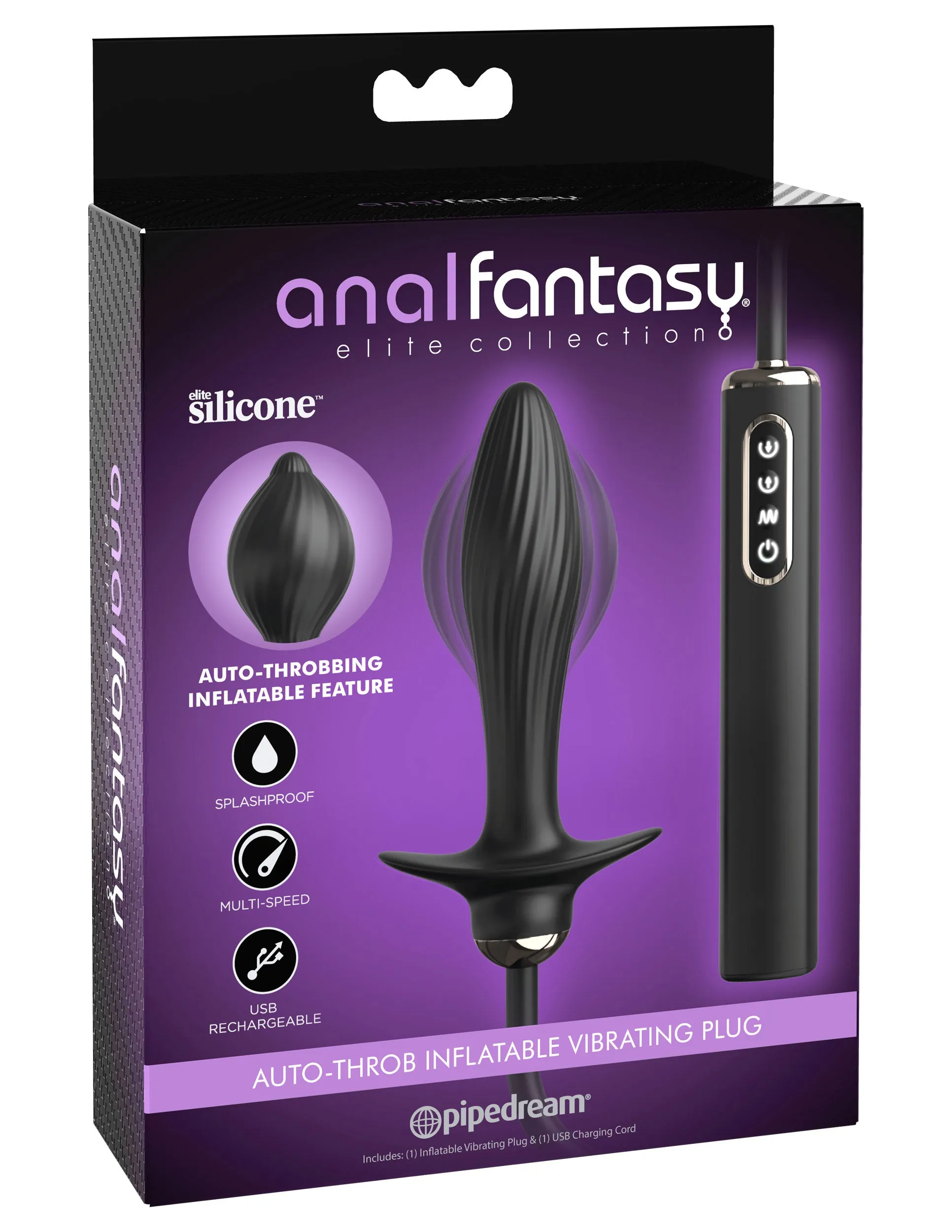 Auto-Throb Inflatable Vibrating Plug