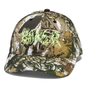 Baker Dark Wood Snapback Hat - Camo