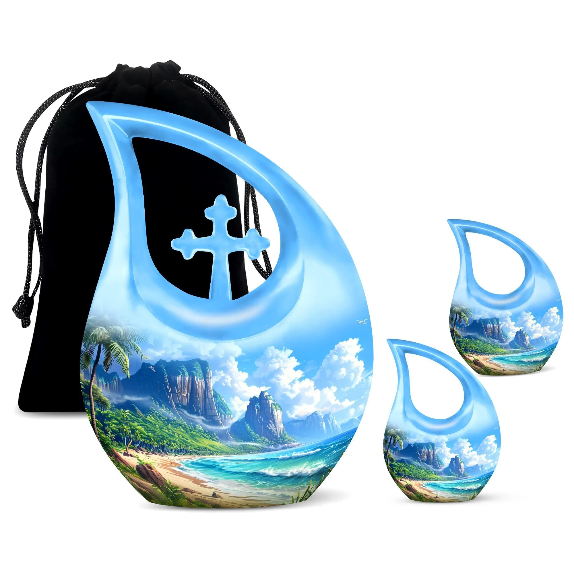 Beach Cremation Urns For Ashes Adult Male Large Memorial & Funeral Urn