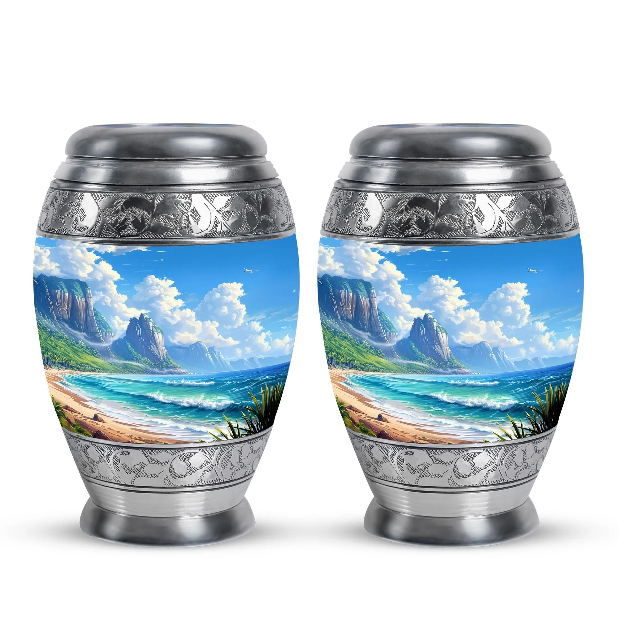 Beach Cremation Urns For Ashes Adult Male Large Memorial & Funeral Urn
