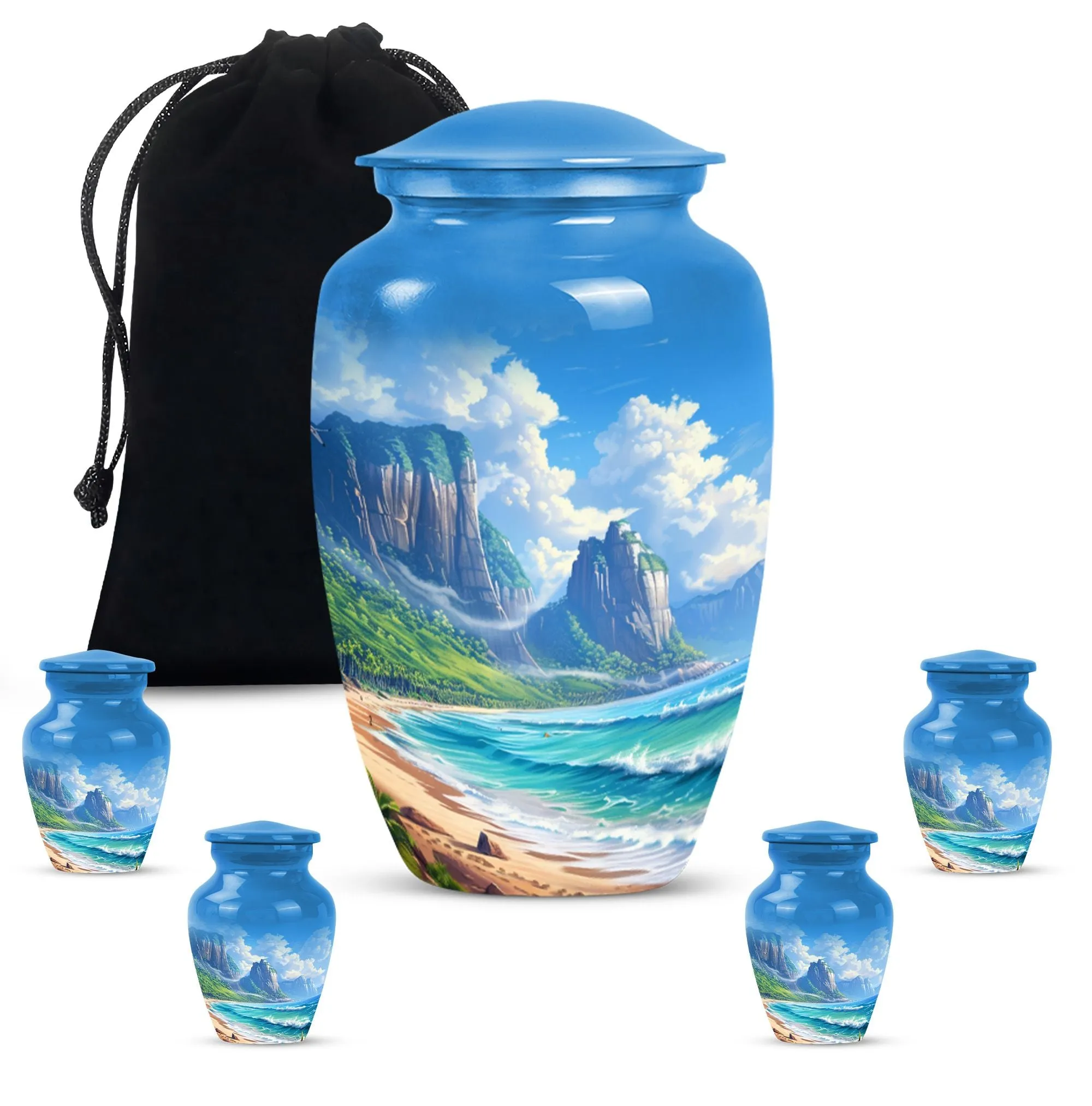 Beach Cremation Urns For Ashes Adult Male Large Memorial & Funeral Urn