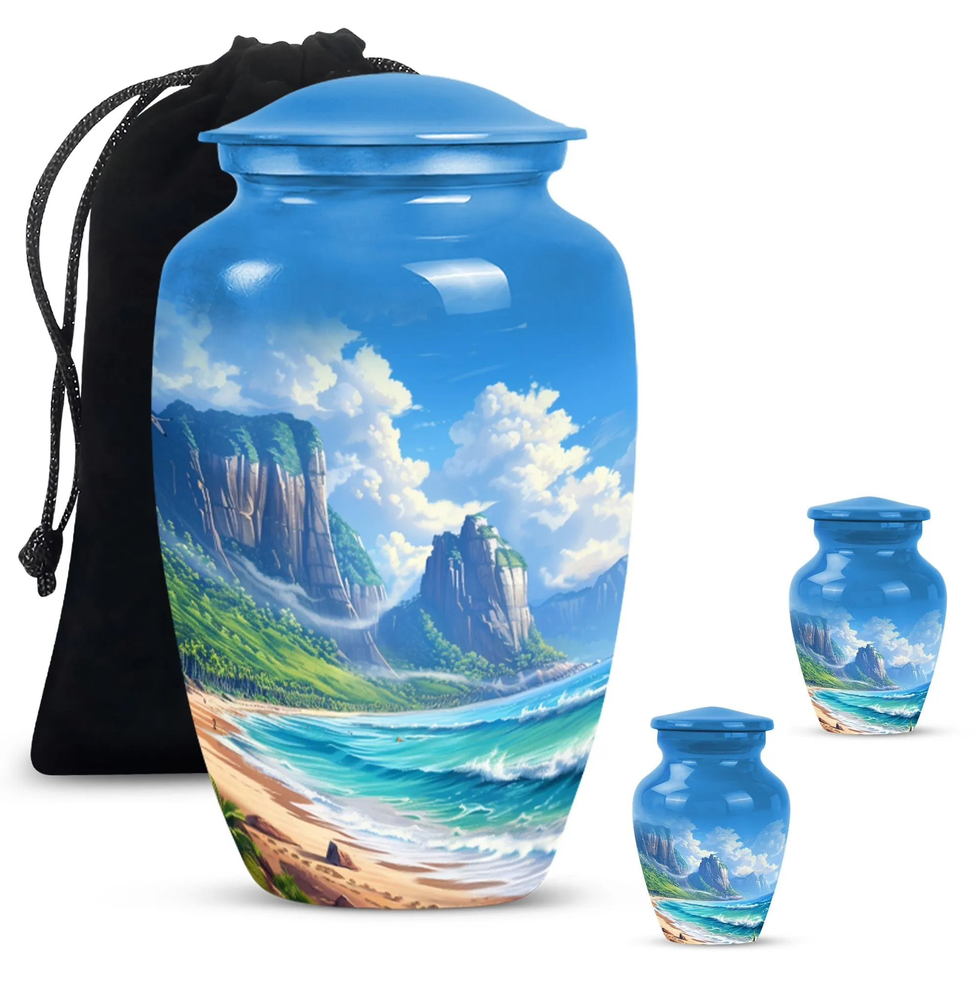 Beach Cremation Urns For Ashes Adult Male Large Memorial & Funeral Urn