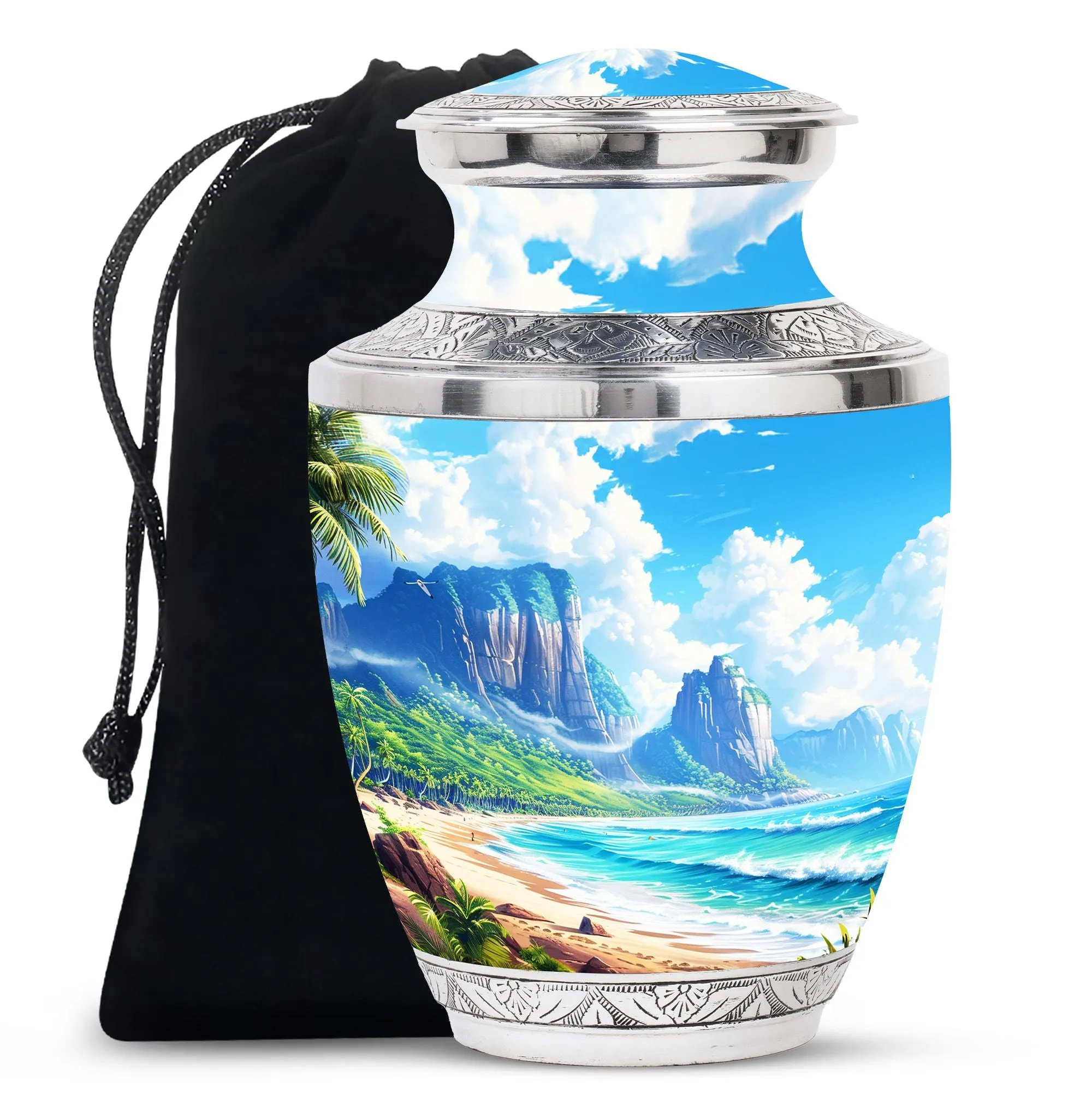 Beach Cremation Urns For Ashes Adult Male Large Memorial & Funeral Urn