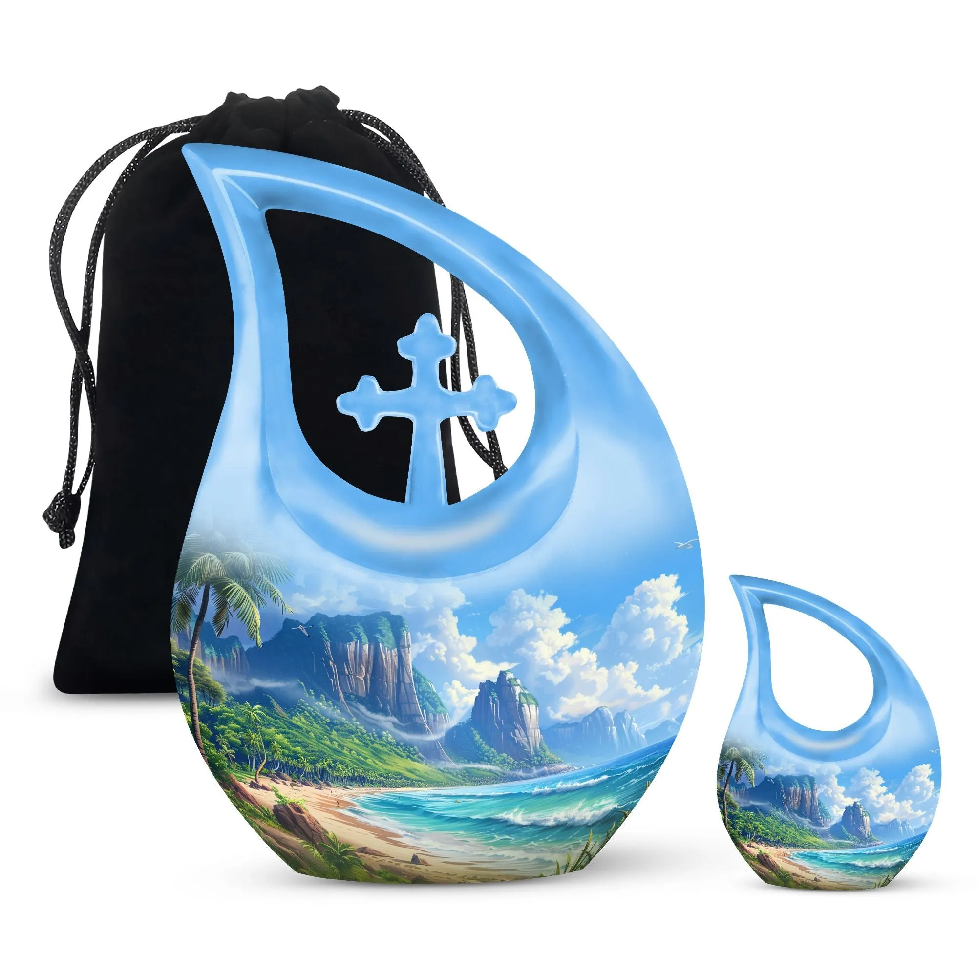 Beach Cremation Urns For Ashes Adult Male Large Memorial & Funeral Urn