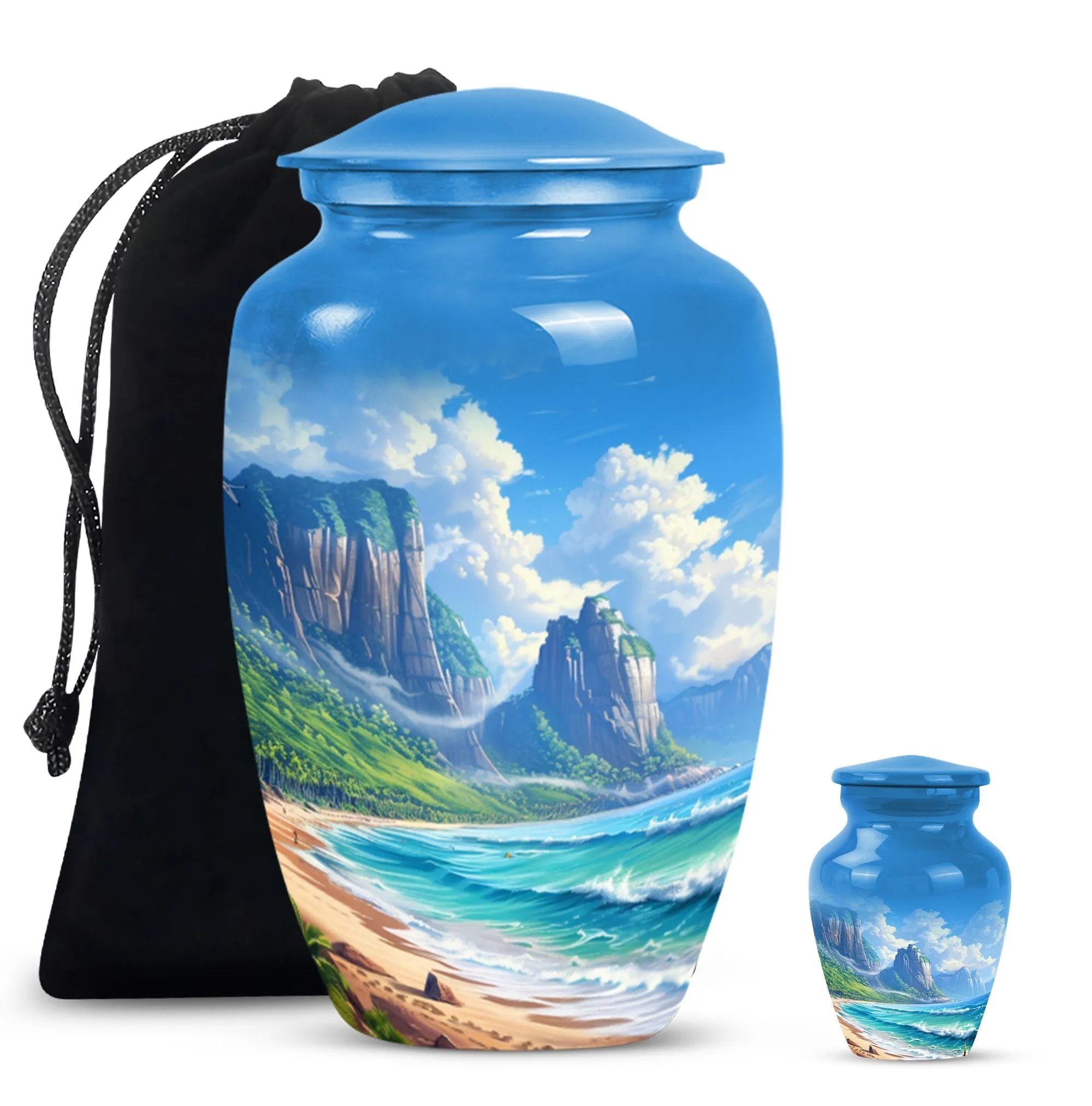 Beach Cremation Urns For Ashes Adult Male Large Memorial & Funeral Urn