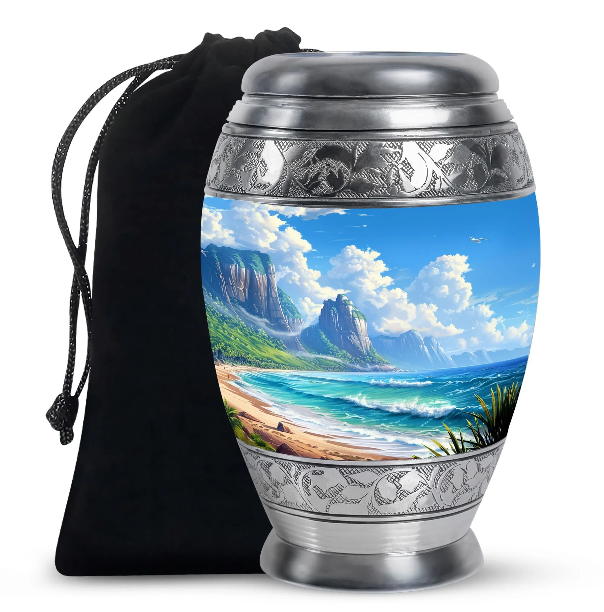 Beach Cremation Urns For Ashes Adult Male Large Memorial & Funeral Urn