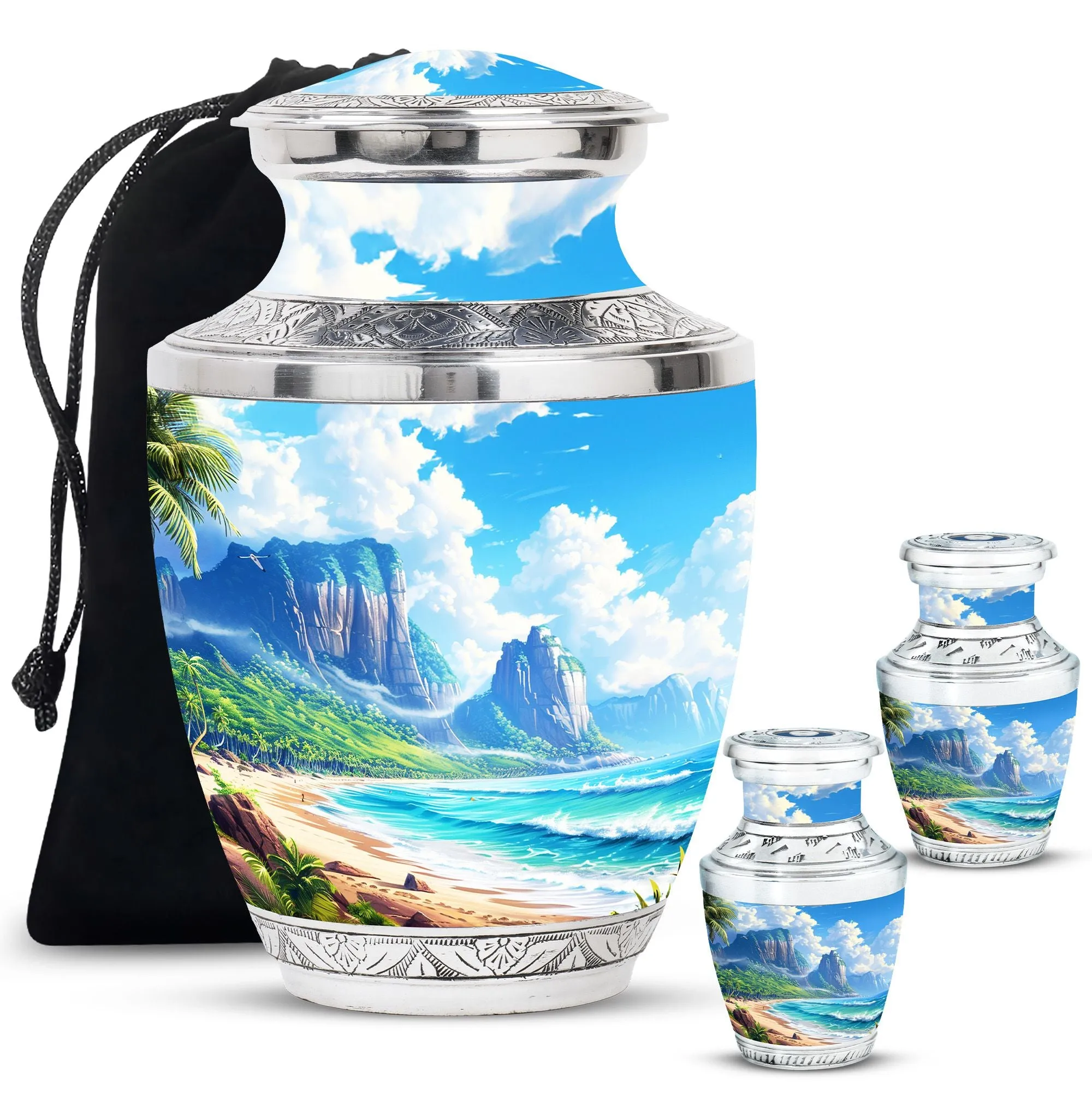 Beach Cremation Urns For Ashes Adult Male Large Memorial & Funeral Urn