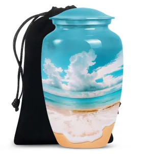Beach Small Urns For Human Ashes Adult Female Memorial & Funeral Urn