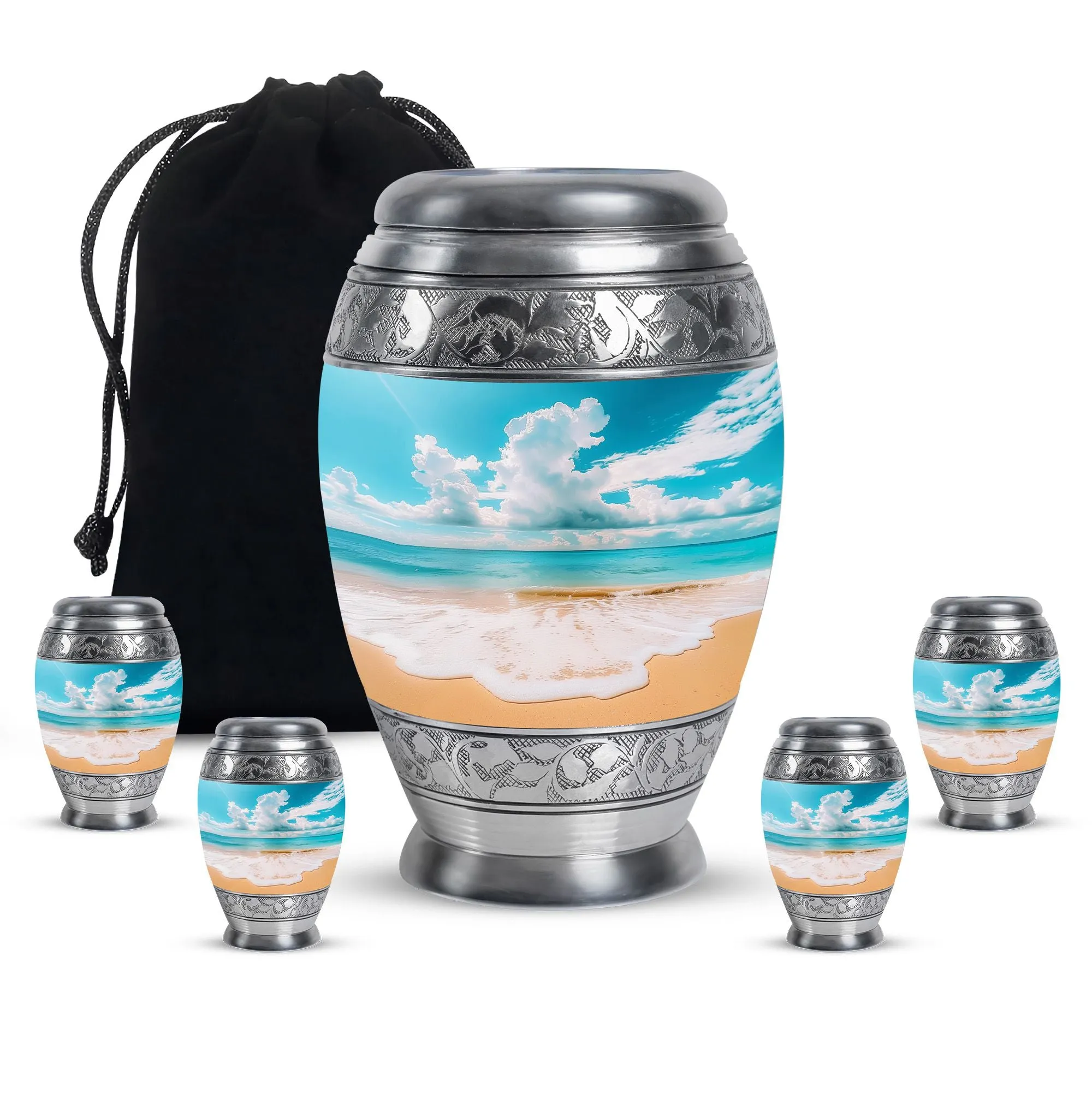 Beach Small Urns For Human Ashes Adult Female Memorial & Funeral Urn